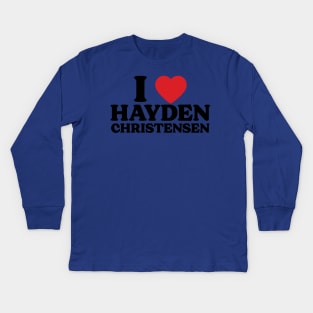 I Heart Hayden Christensen v2 Kids Long Sleeve T-Shirt